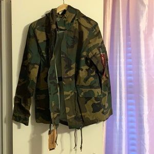Large Camo Alpha Industries Field Jacket.